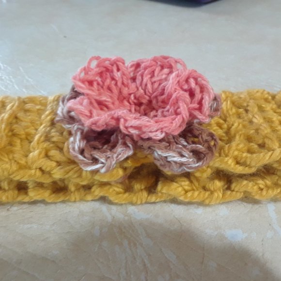 Crochet Headband with Flower - Picture 8 of 11